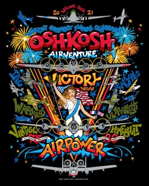 2021 "Retro" EAA Oshkosh AirVenture  T-shirt