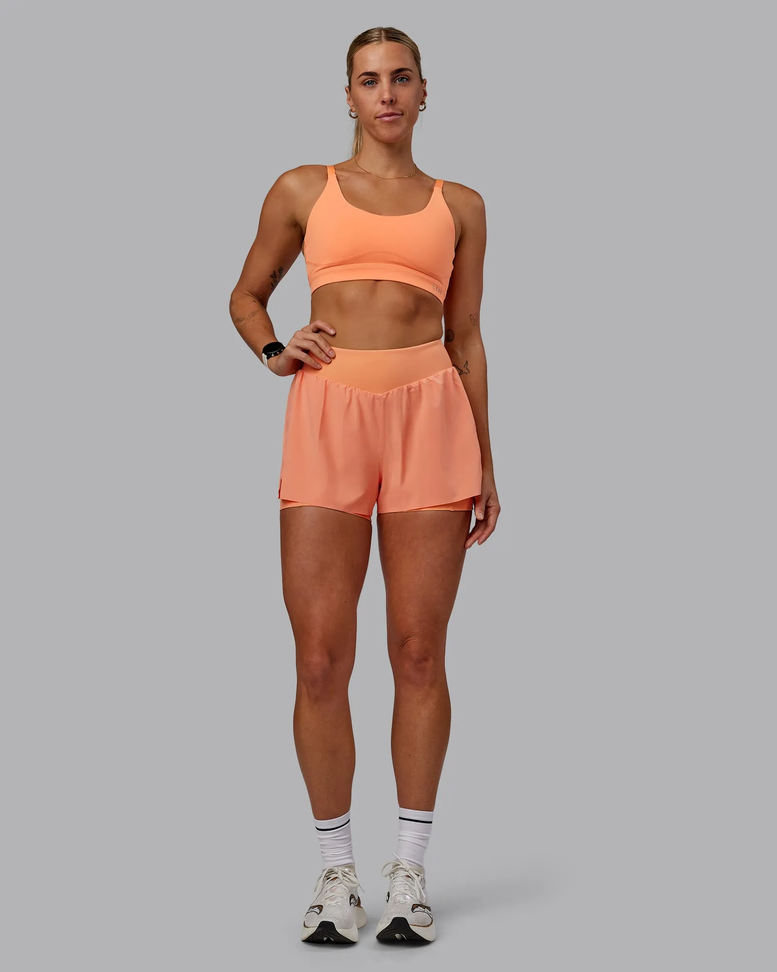 Agility 3" Lined Run Shorts - Cantaloupe