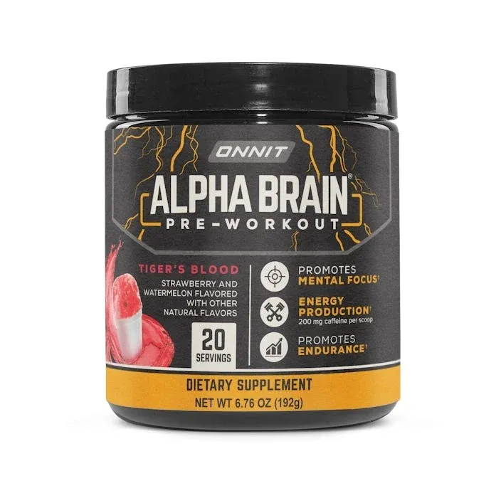 Alpha Brain Pre-Workout - Tiger's Blood (20 Servings)