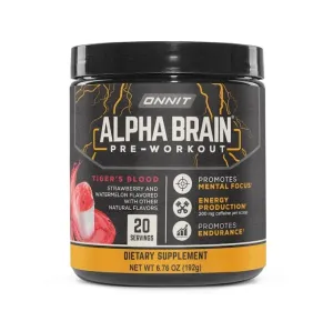 Alpha Brain Pre-Workout - Tiger's Blood (20 Servings)