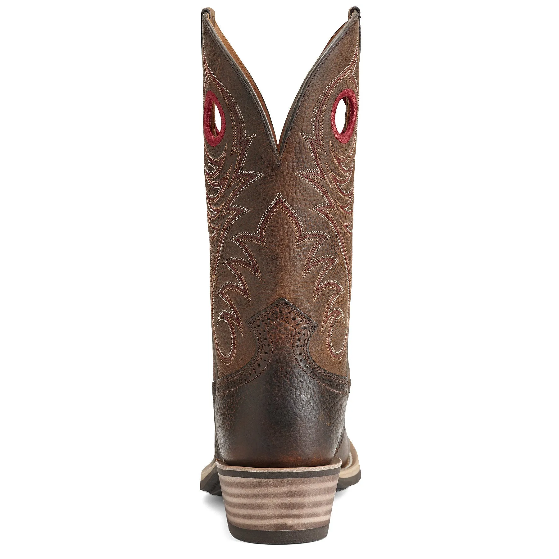 Ariat Brown Heritage Roughstock Broad Square Toe Western Boots for Men