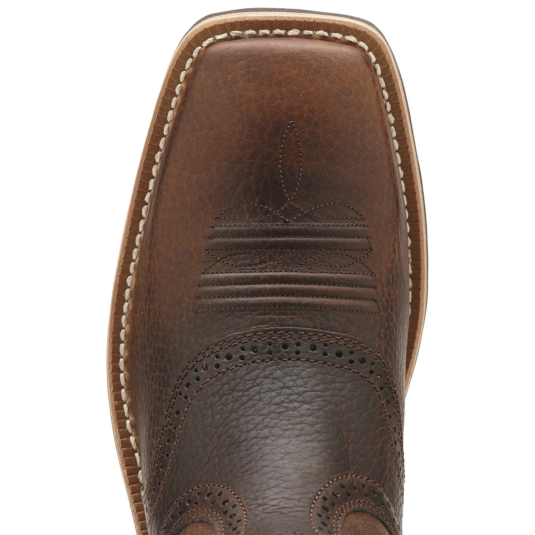 Ariat Brown Heritage Roughstock Broad Square Toe Western Boots for Men