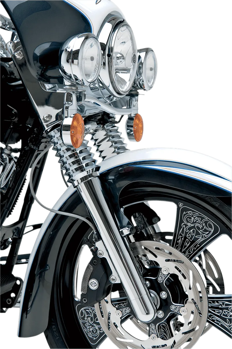 Arlen Ness 06-554 Hot Legs Single Disc Fork Leg Set - Smooth - Chrome