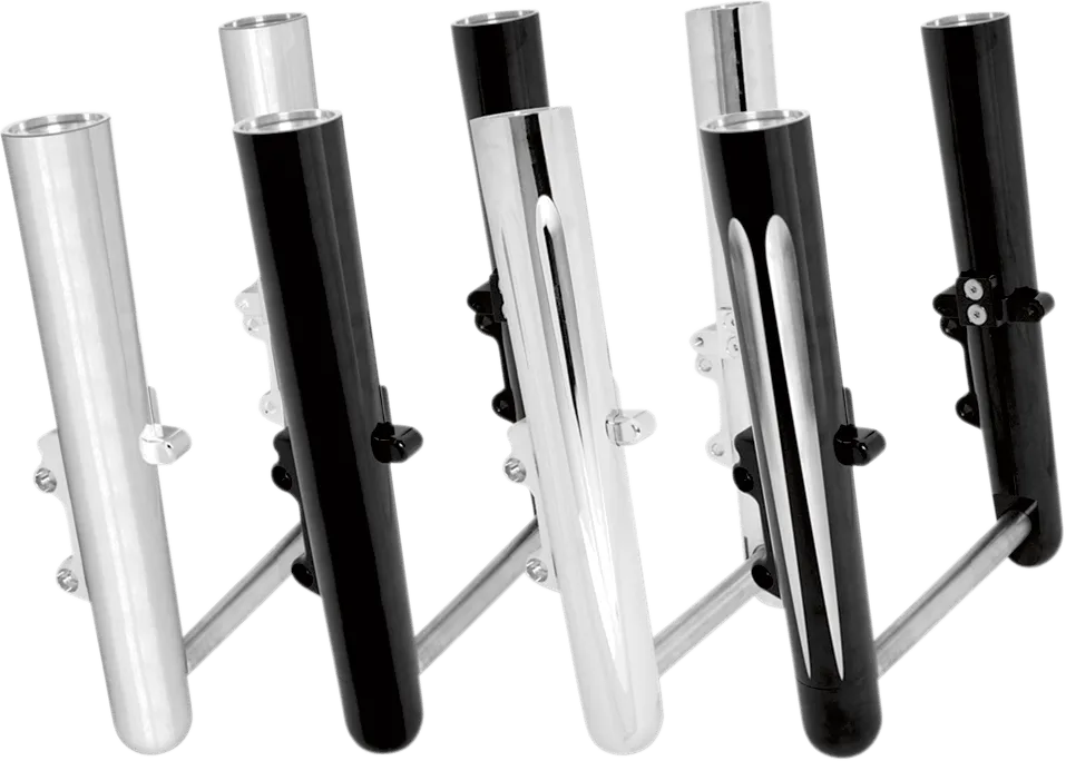 Arlen Ness 06-554 Hot Legs Single Disc Fork Leg Set - Smooth - Chrome