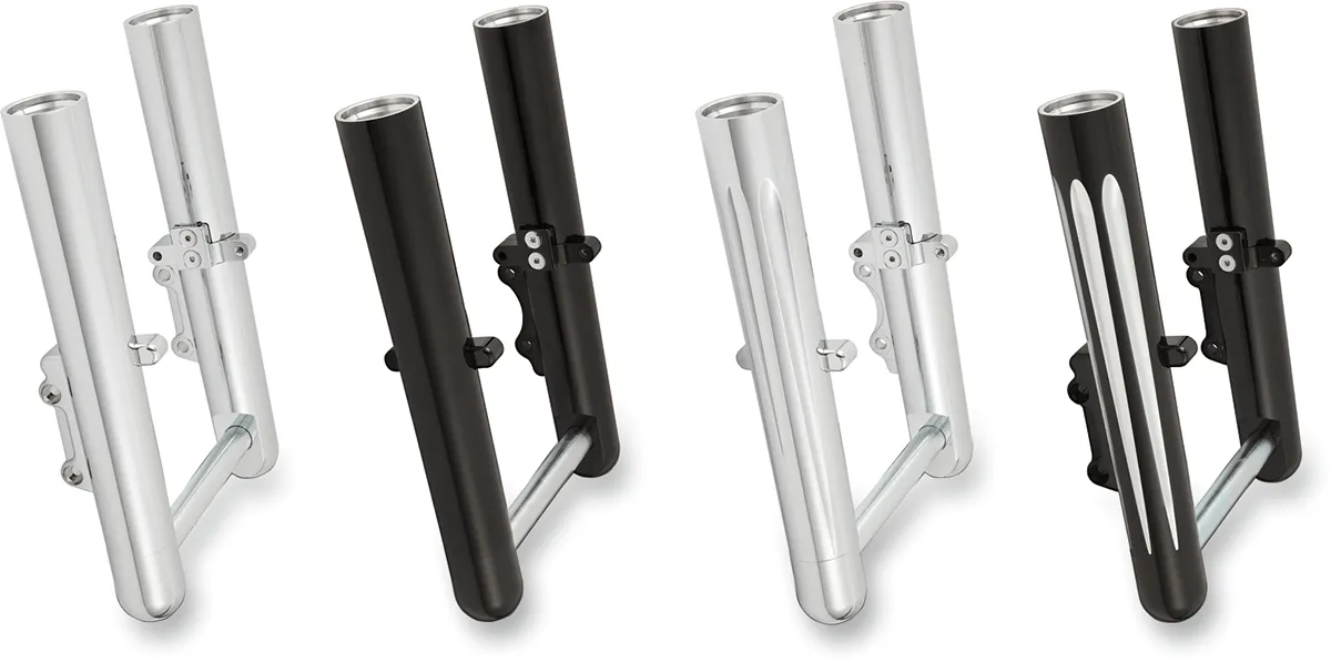 Arlen Ness 06-554 Hot Legs Single Disc Fork Leg Set - Smooth - Chrome