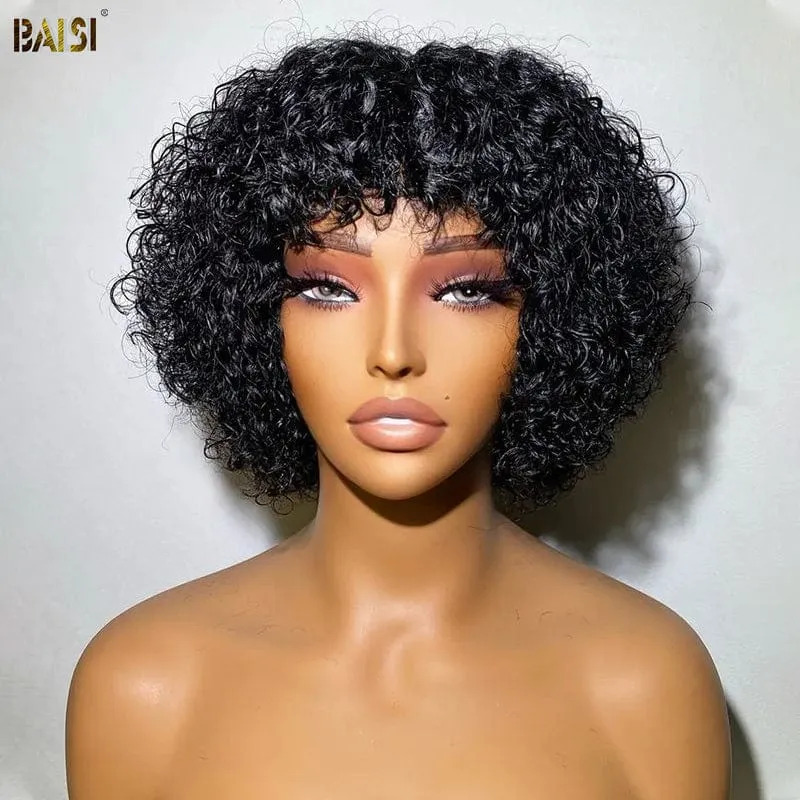 BAISI Lightweight Bouncy Machine Made Wig With Bang
