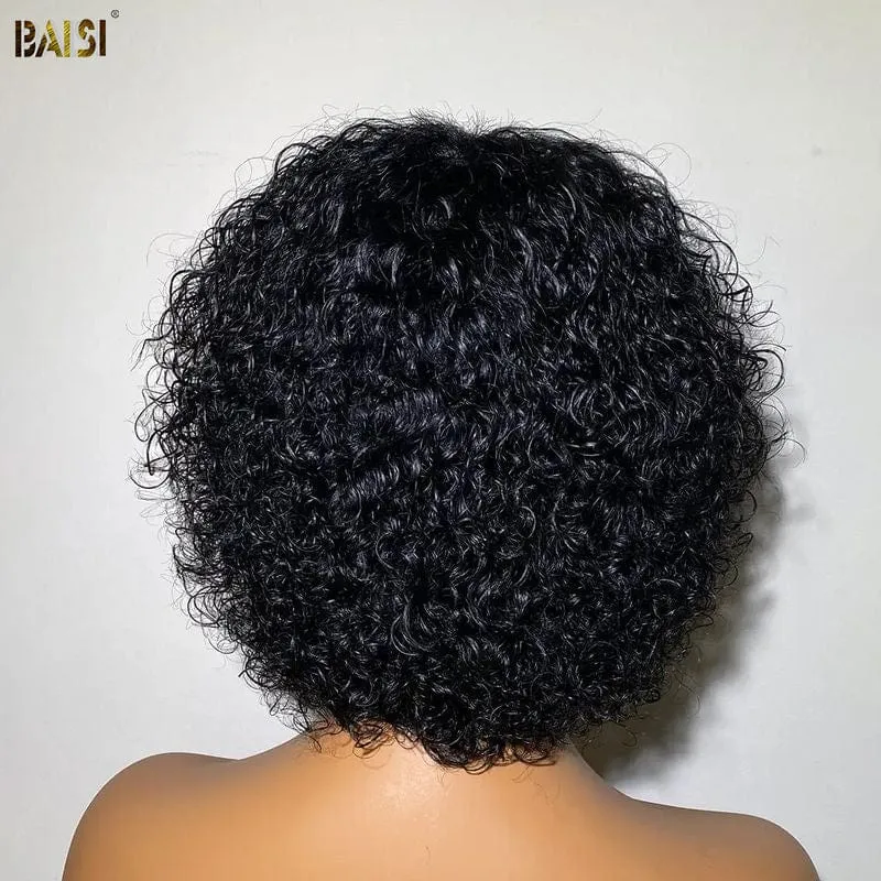 BAISI Lightweight Bouncy Machine Made Wig With Bang