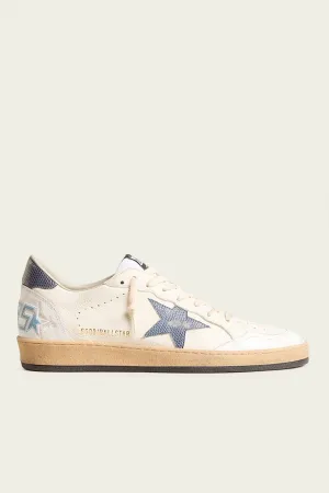 Ball-Star Dusty Blue Toe Leather Men Sneaker