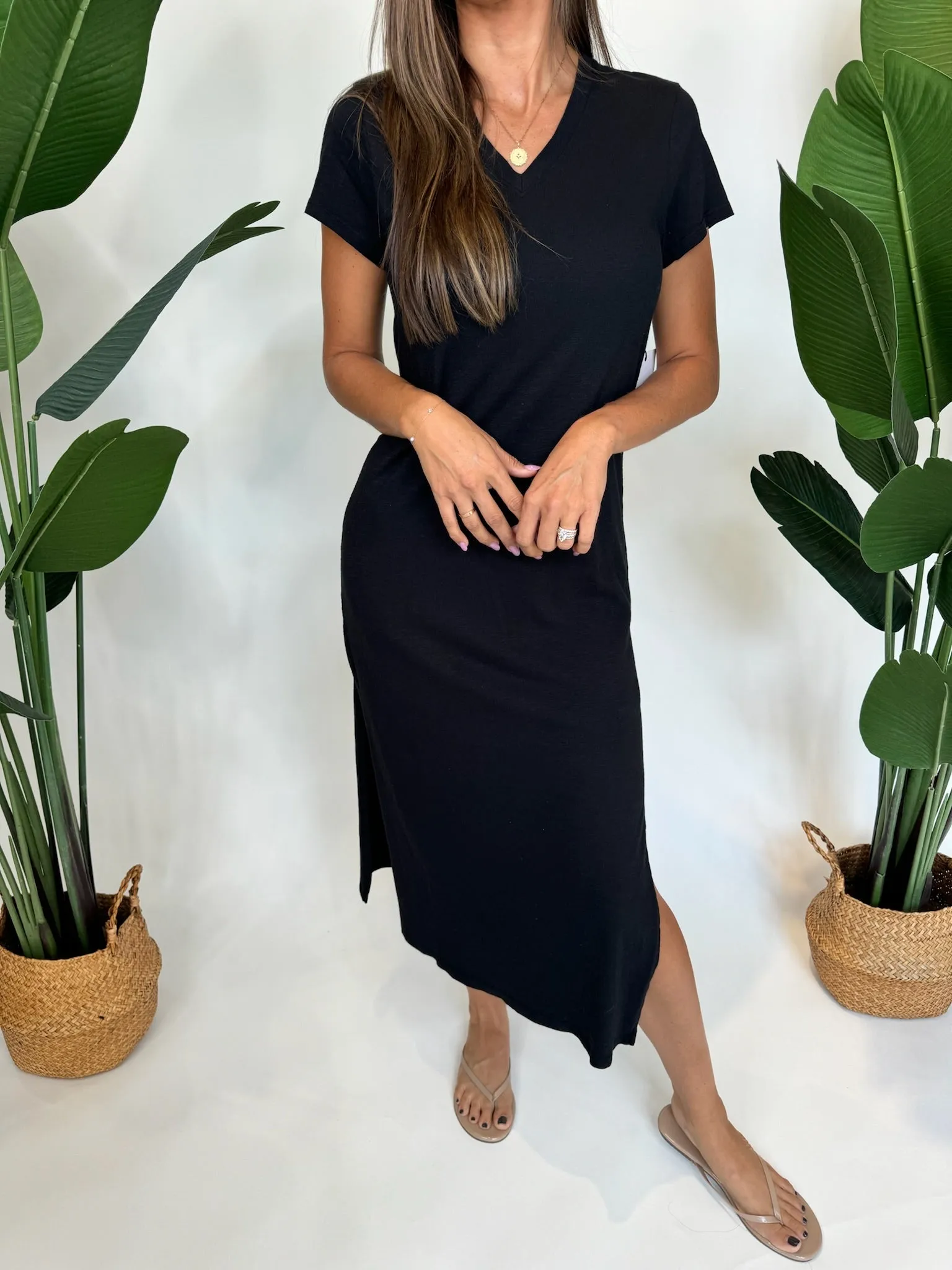 Bella Dahl Knit V-neck Maxi Dress