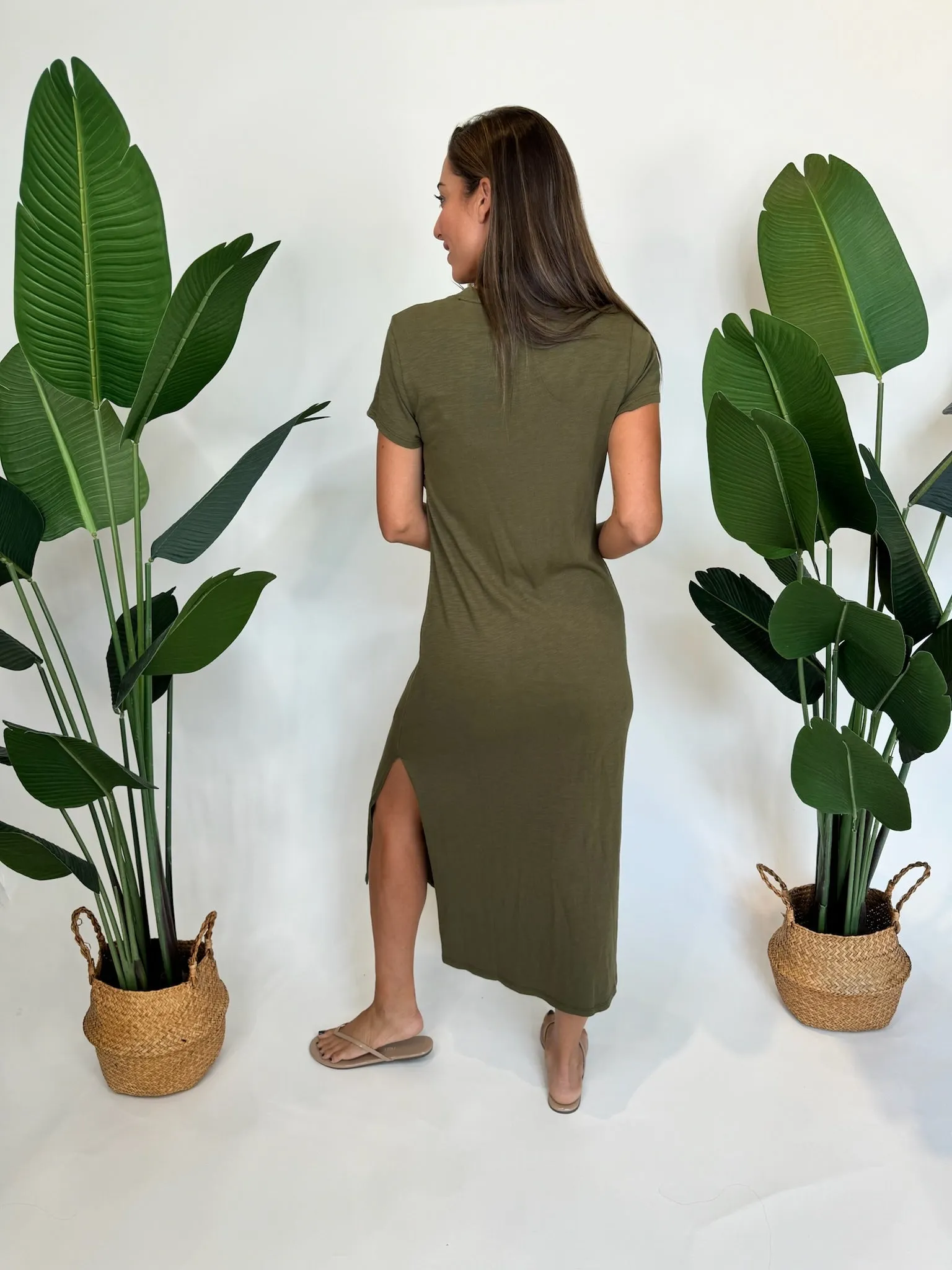 Bella Dahl Knit V-neck Maxi Dress