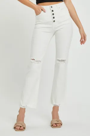 Bianca RISEN  Full Size High Rise Button Fly Straight Ankle Jeans