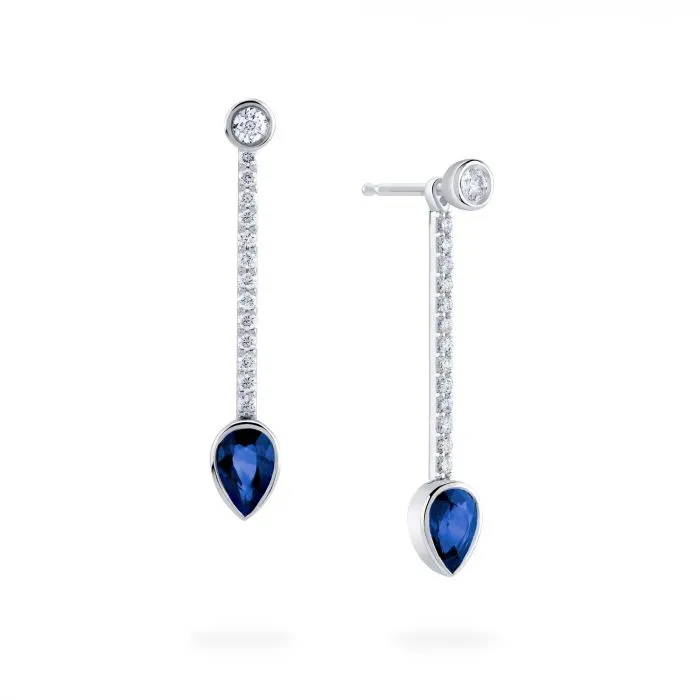 Birks Splash Diamond and Sapphire Versatile Drop Earrings