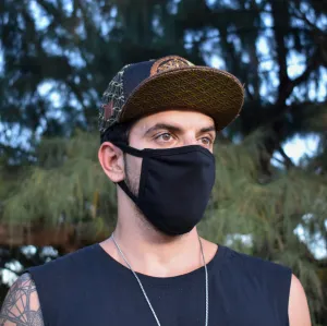 Black Cotton Face Mask
