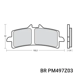 Brembo Z03 brake pads (M497Z03) - Track Road