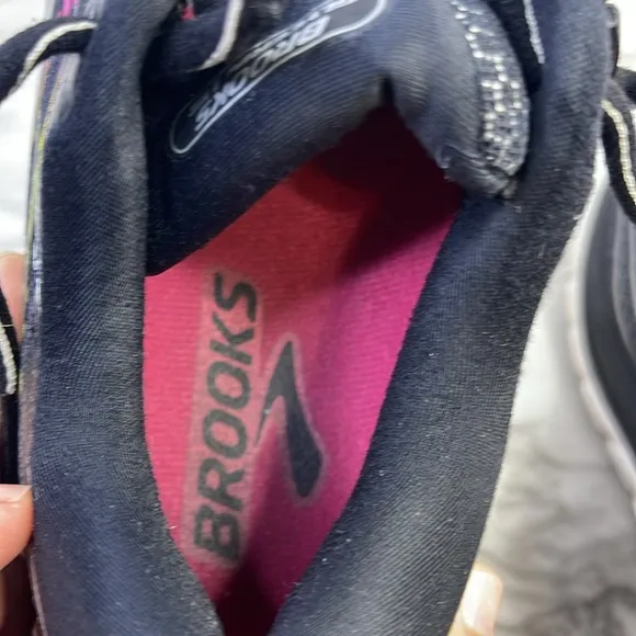 Brooks Glycerin Women's Running Shoes Sz 79 Black Purple Athletic EUC