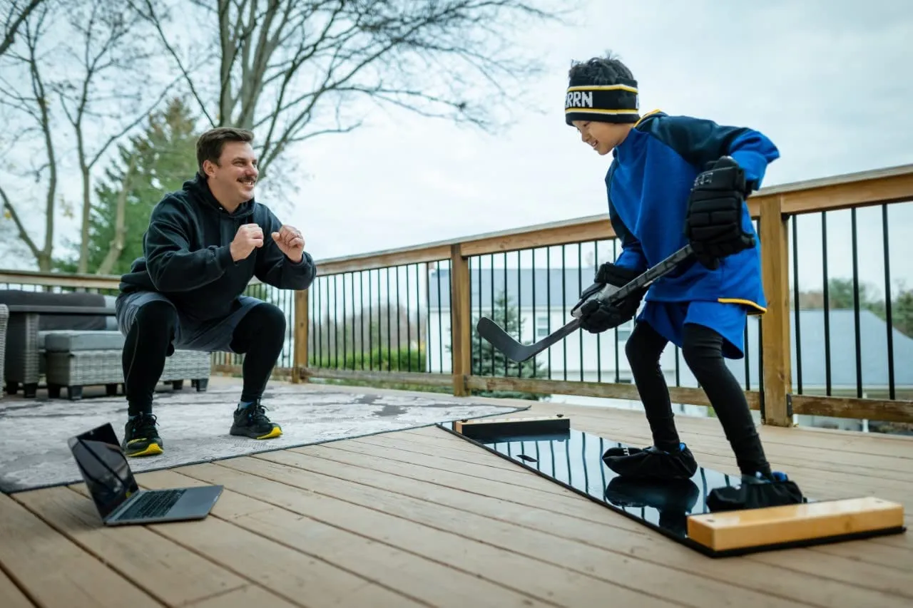 BRRRN Slide Board - At-Home Cardio Workout to Tone Legs, Glutes, & Core Muscles - Easy to Use and Store - Cross Training Exercise Equipment for Hockey, Ice Skating, Tennis, Running and Skiing