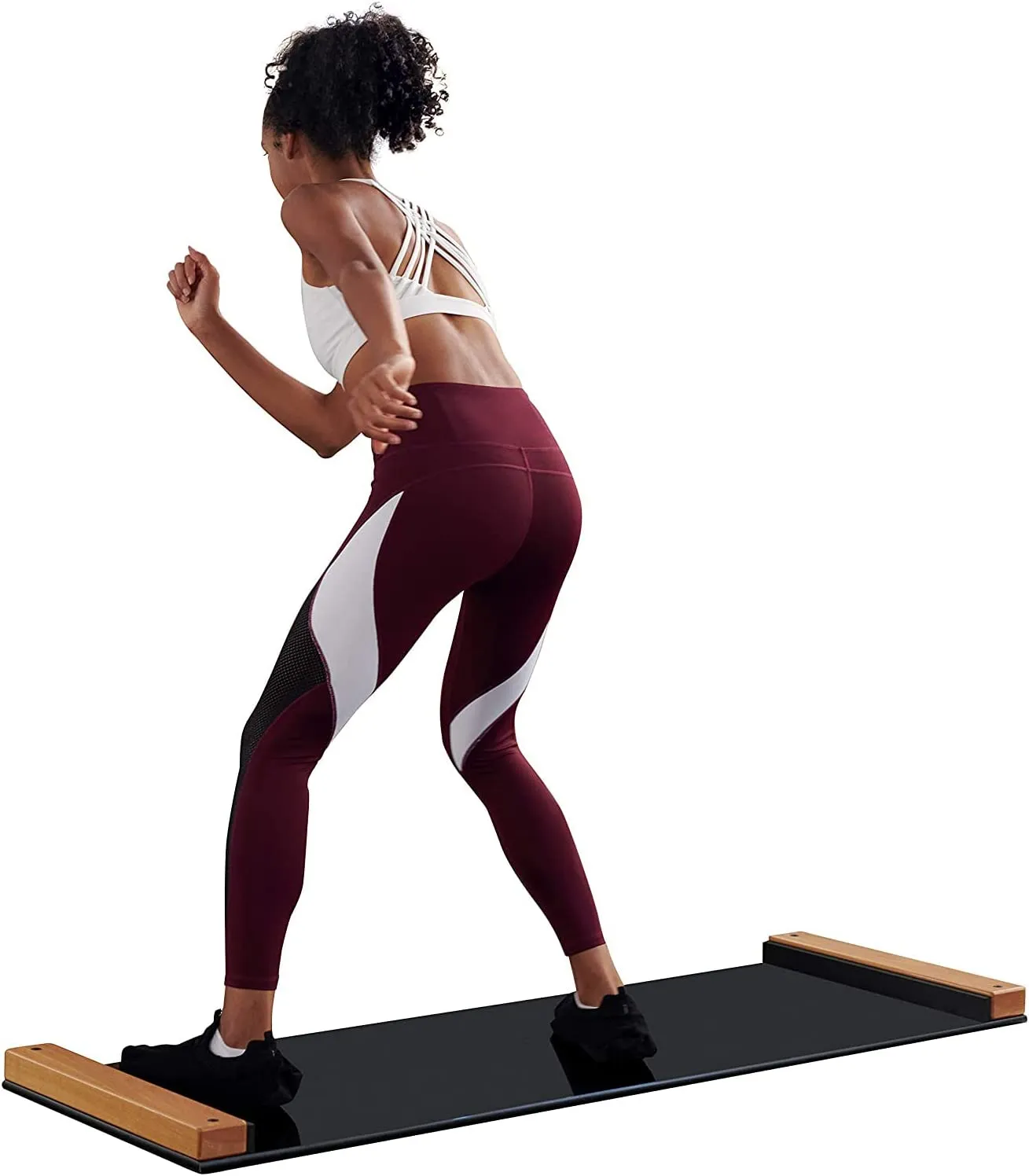 BRRRN Slide Board - At-Home Cardio Workout to Tone Legs, Glutes, & Core Muscles - Easy to Use and Store - Cross Training Exercise Equipment for Hockey, Ice Skating, Tennis, Running and Skiing