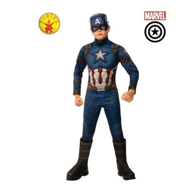 Captain America Deluxe Costume, Child.