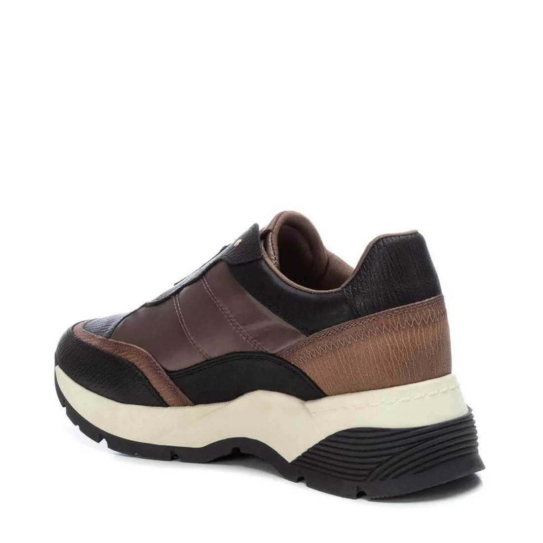 Carmela Brown Front Zip Sneakers