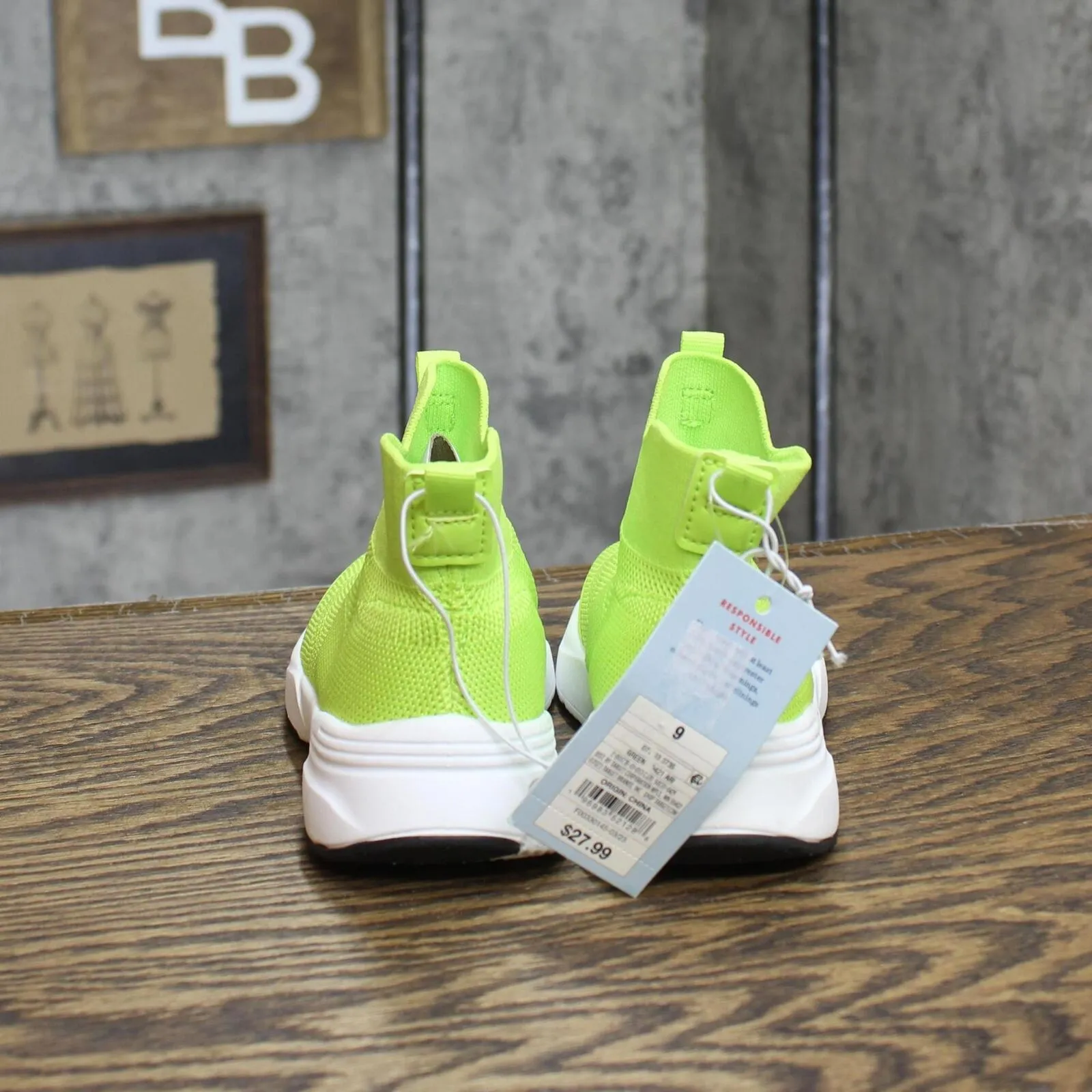 Cat & Jack Toddler Boys Ari Sneakers 87832106 Lime Green 9T