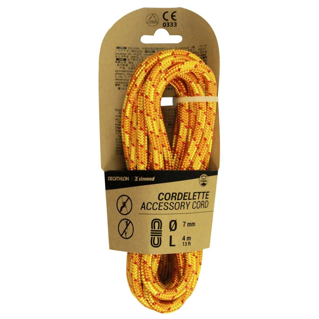 Climbing and Mountaineering Cordelette 7 mm x 4 m