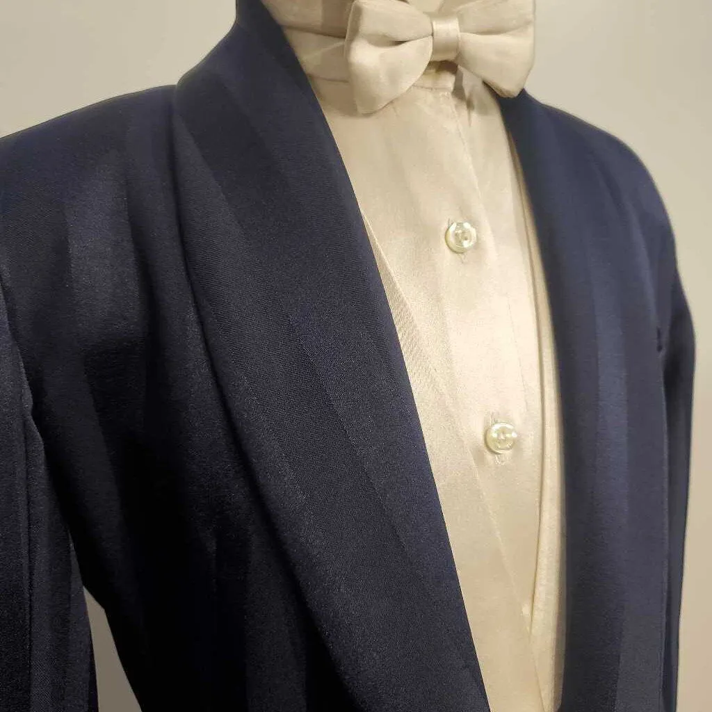 Custom Navy Stripe Formal Tux with Plain Navy Pants