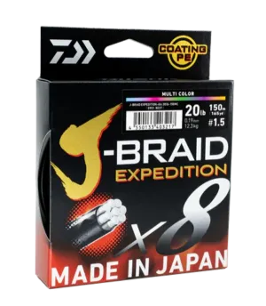 Daiwa J-BRAID EXPEDITION PE Line 150m Multi Color