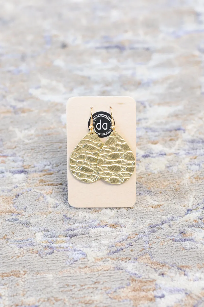 Deer Addie Leather & Metal Earring - Small