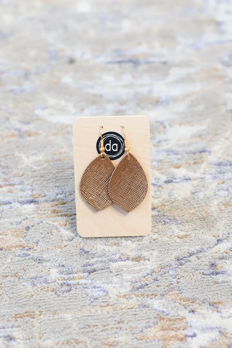Deer Addie Leather & Metal Earring - Small