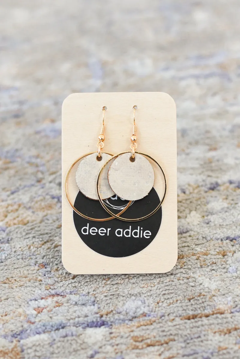 Deer Addie Leather & Metal Earring - Small