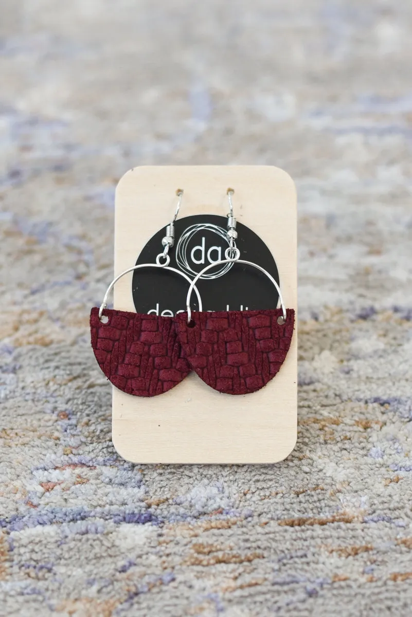 Deer Addie Leather & Metal Earring - Small