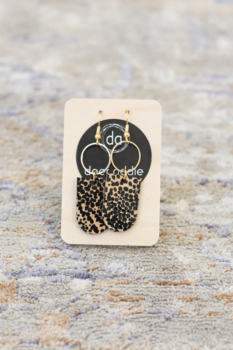 Deer Addie Leather & Metal Earring - Small