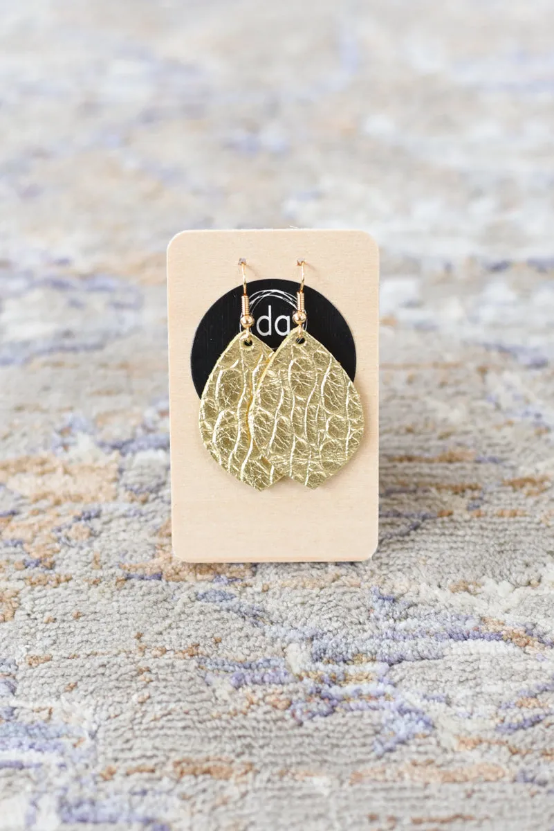 Deer Addie Leather & Metal Earring - Small