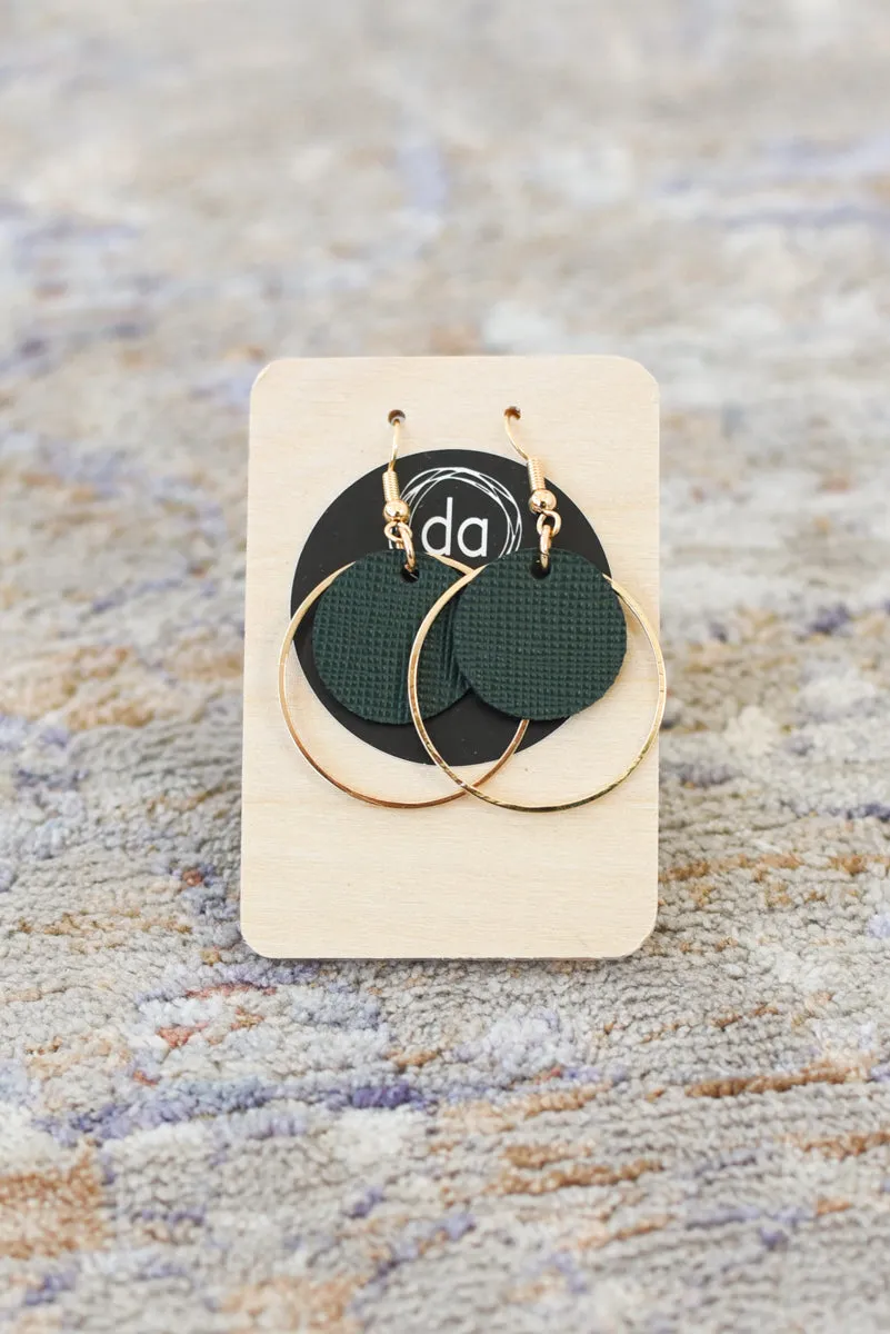 Deer Addie Leather & Metal Earring - Small
