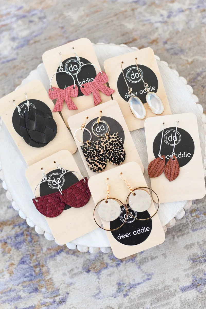 Deer Addie Leather & Metal Earring - Small