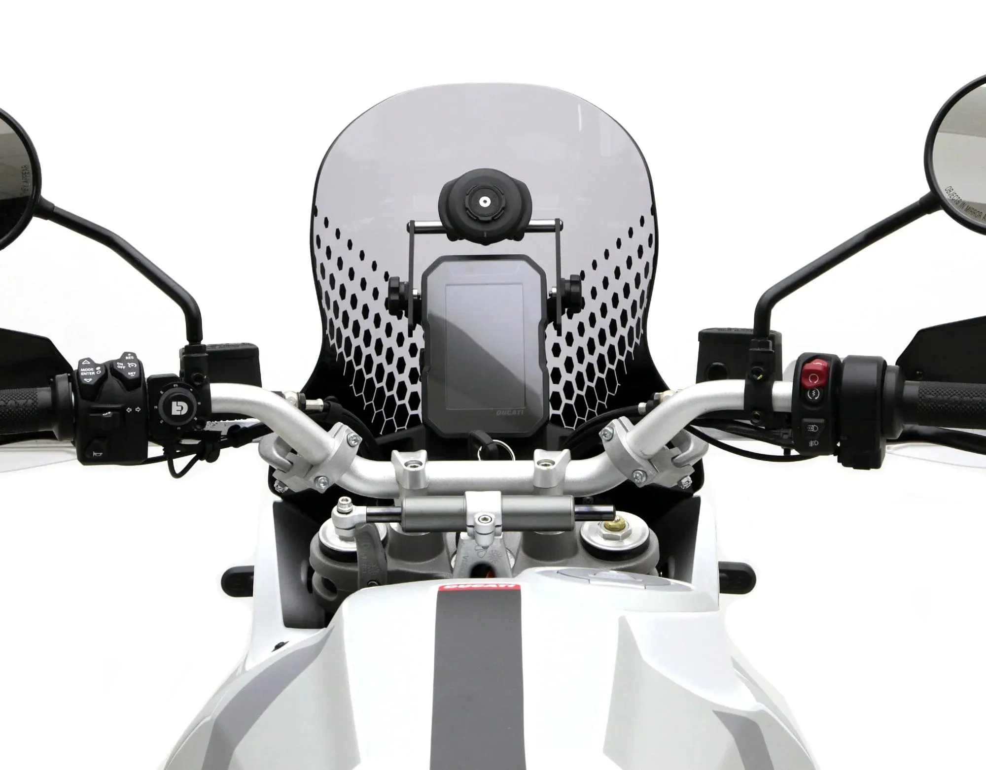 Denali Rally Telefoon en 12mm navigatie beugel voor de Ducati Desert X