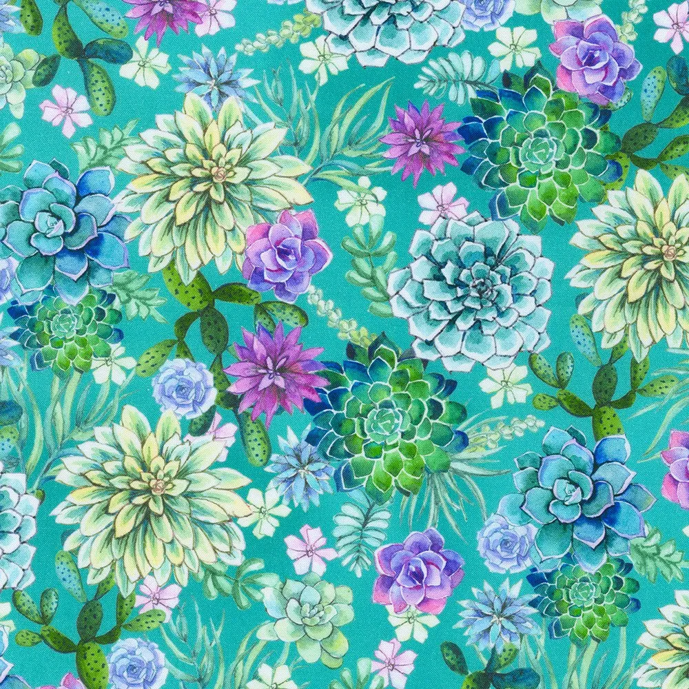 Desert Blooms Teal