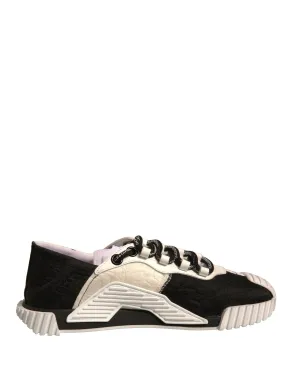 Dolce&Gabbana NS1 Women White Black Sneakers Leather Flat Trainer Shoes EUR 37.5
