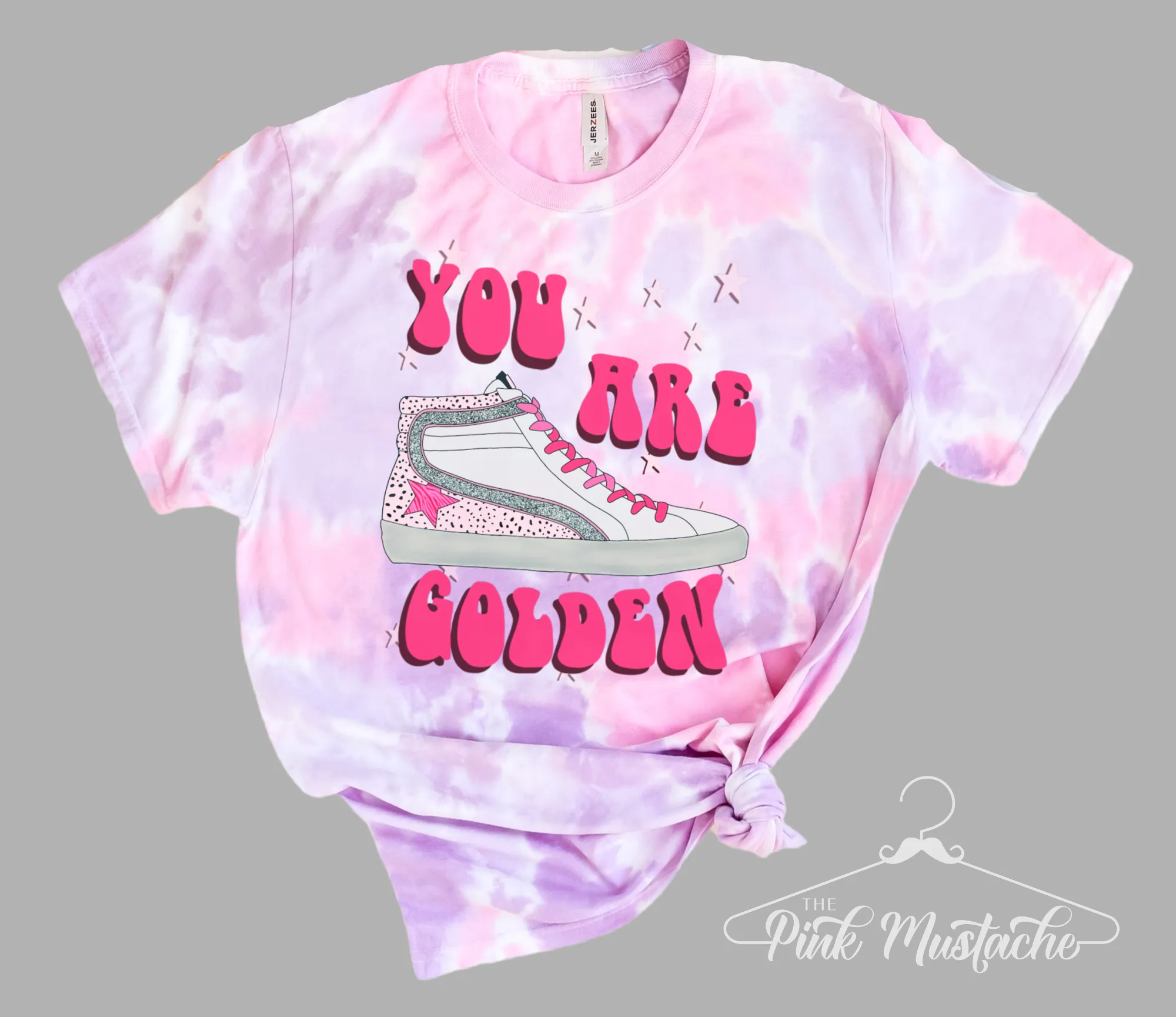Dreamer Soft Style Tie Dye You are Golden Tee/Funny Rocker Tees/ Super Cute Dyed Rocker Tees - Unisex Sized