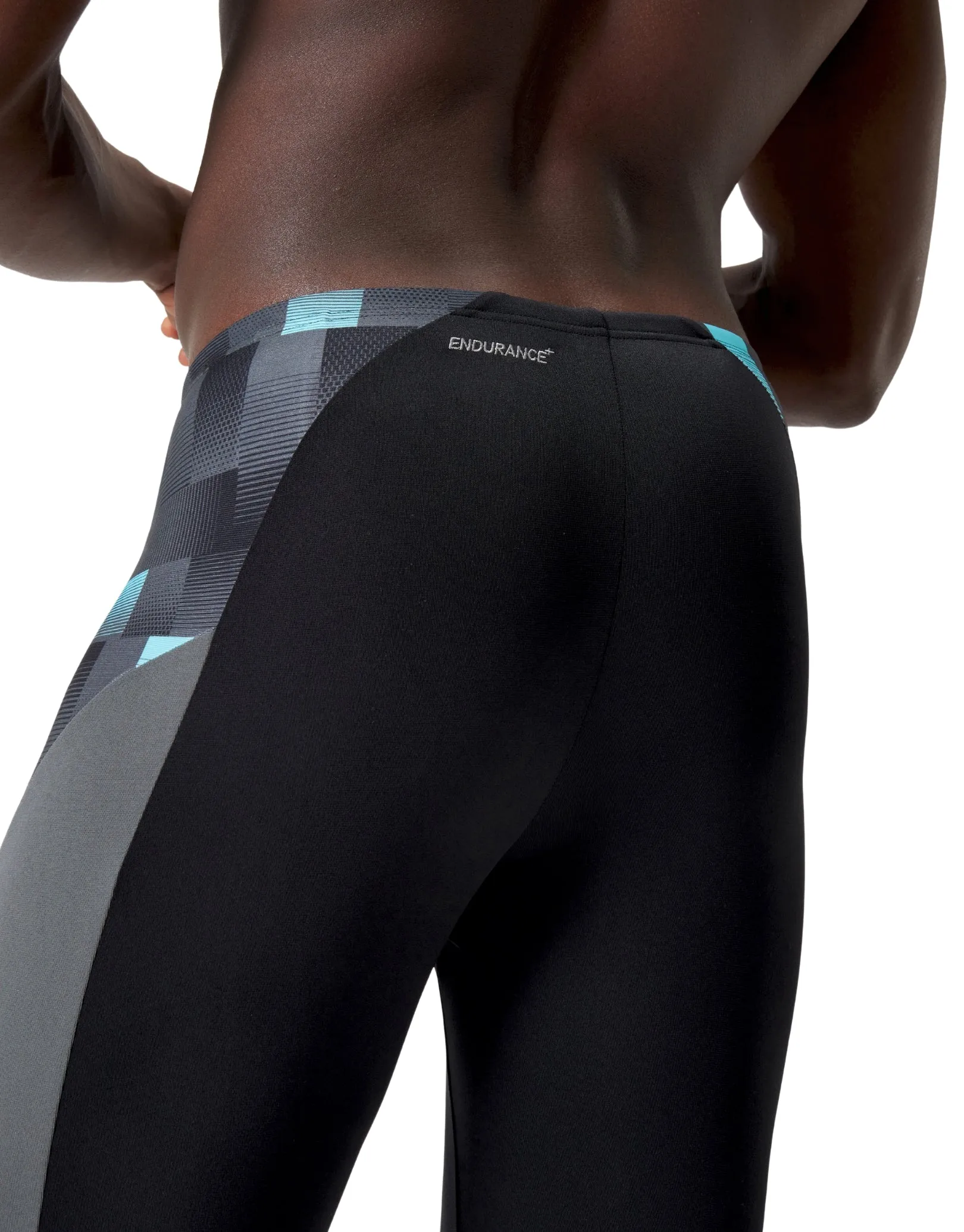 Endurance  Max Splice Swim Jammer - Black/Grey