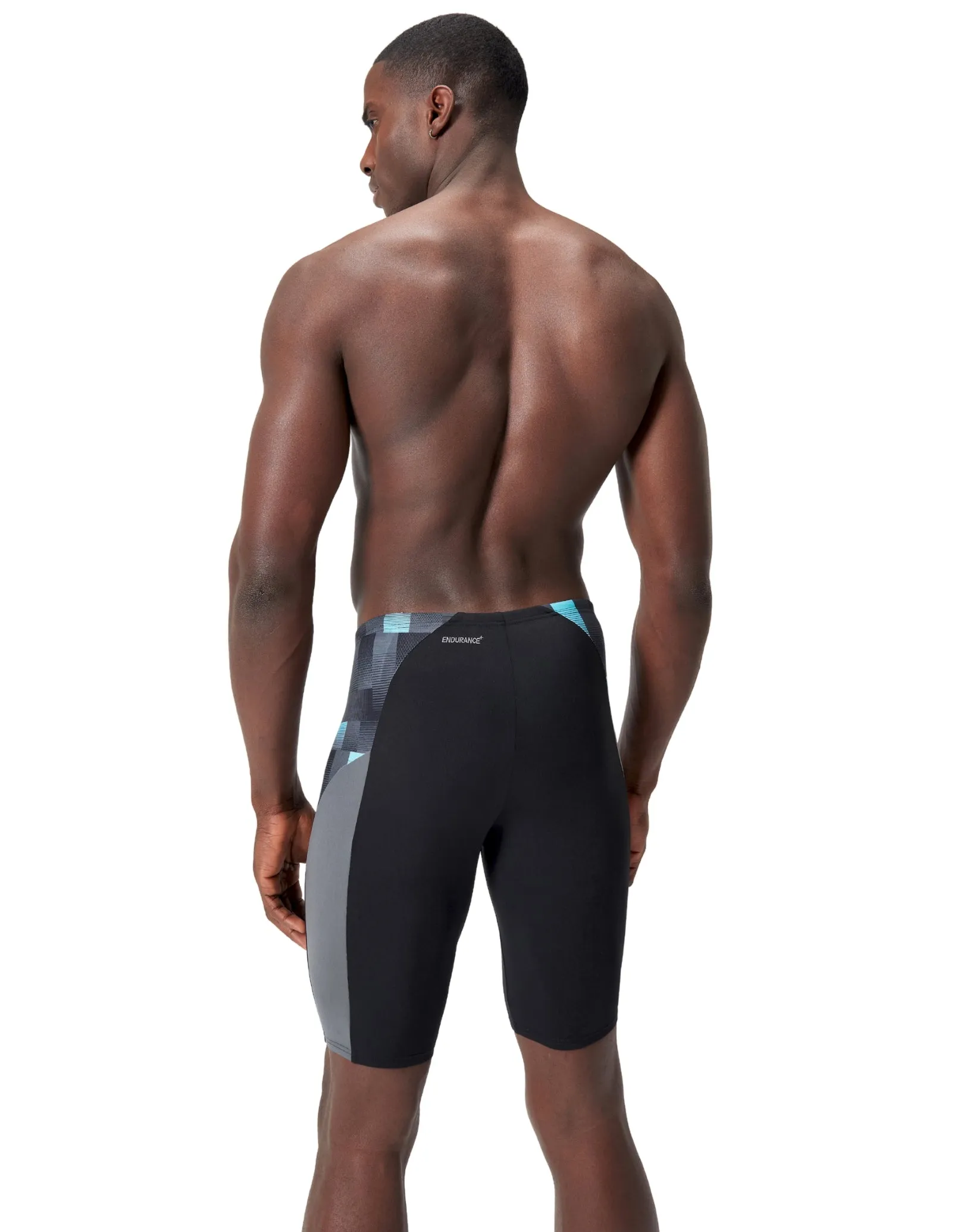 Endurance  Max Splice Swim Jammer - Black/Grey