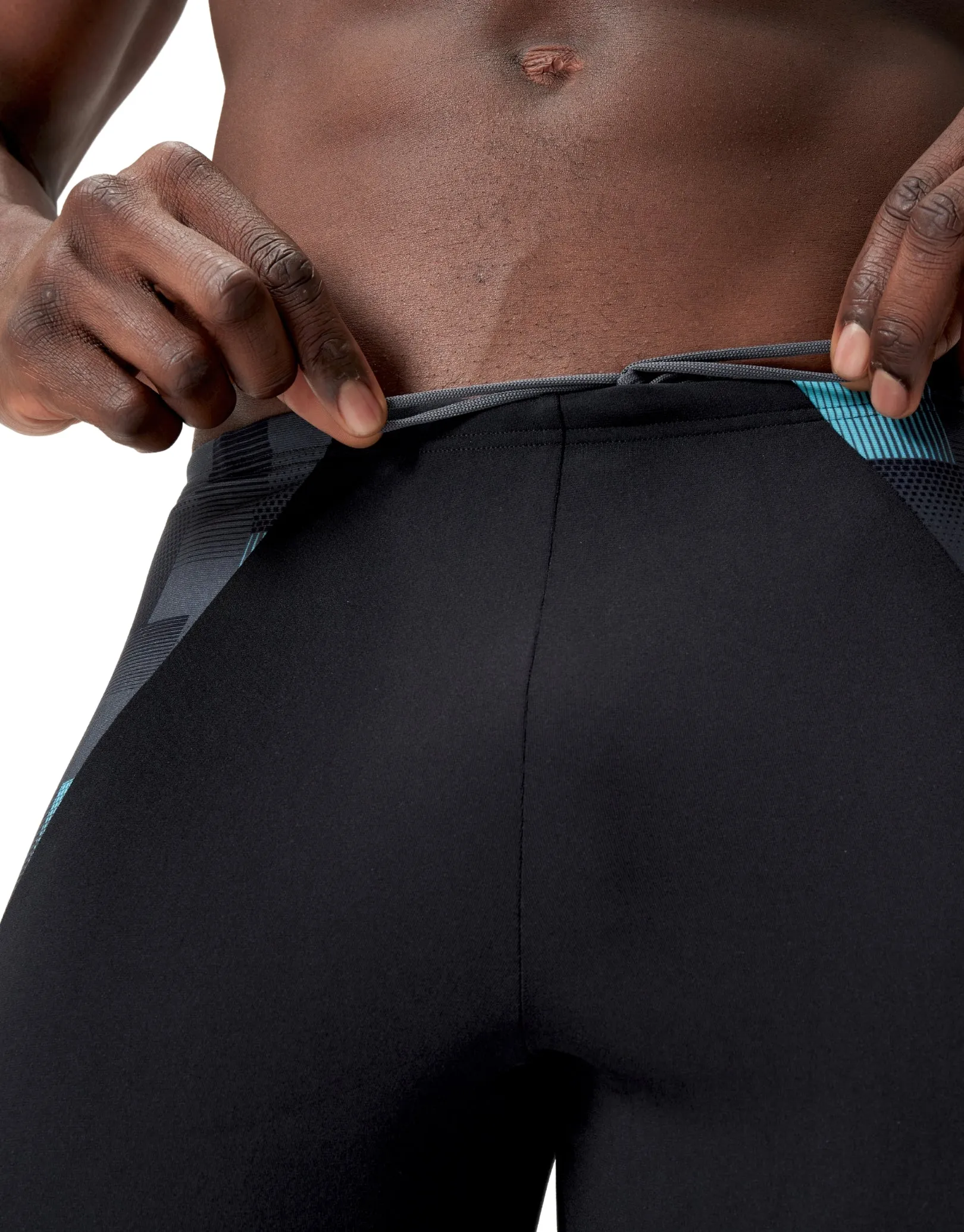 Endurance  Max Splice Swim Jammer - Black/Grey