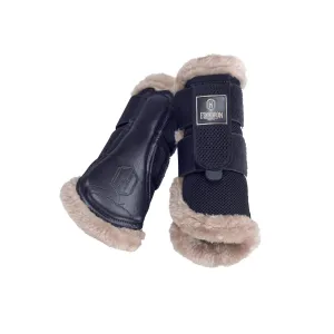 Eskadron Heritage Navy mesh faux fur brushing boots