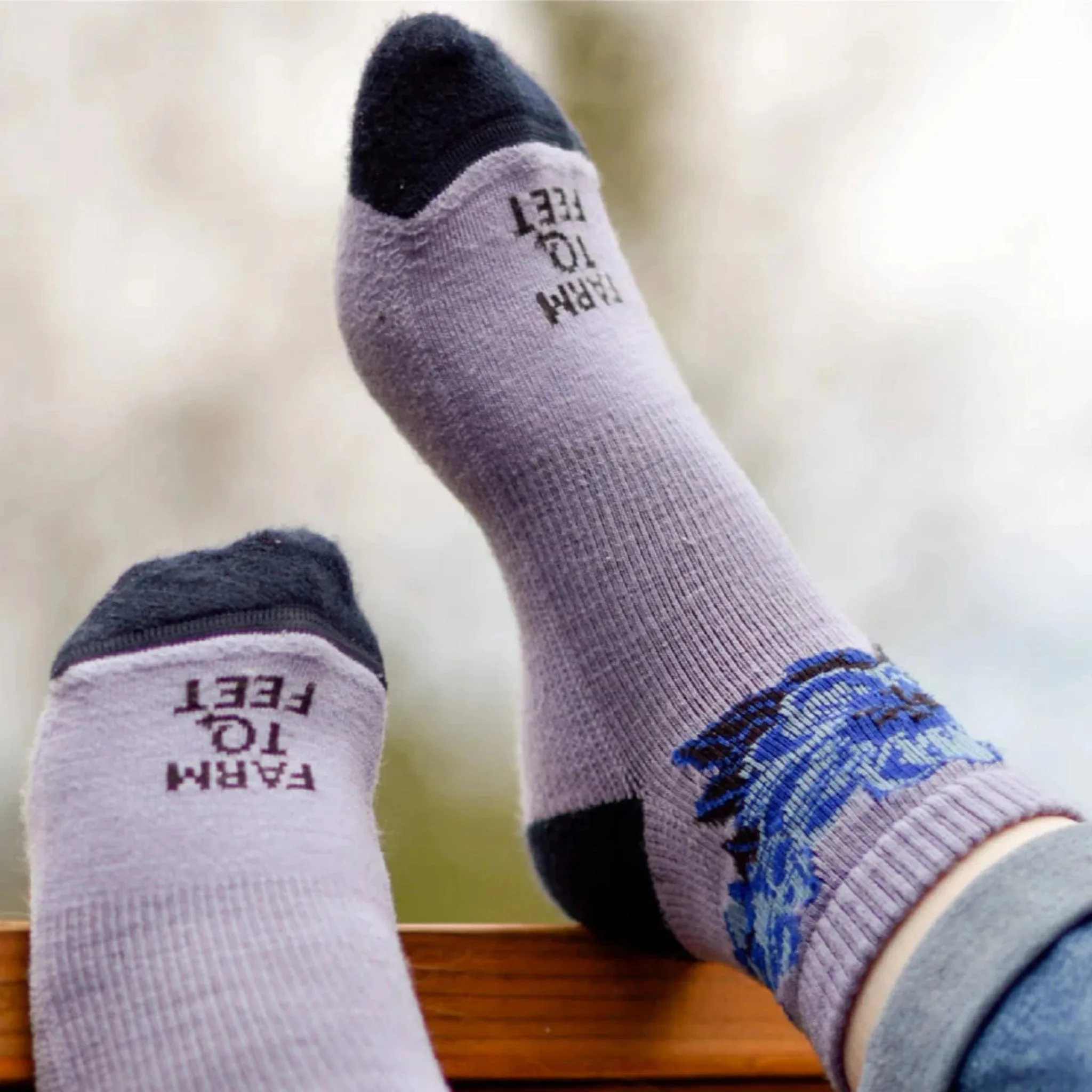 Farm to Feet Raeford Everyday Light Cushion 1/4 Crew Socks