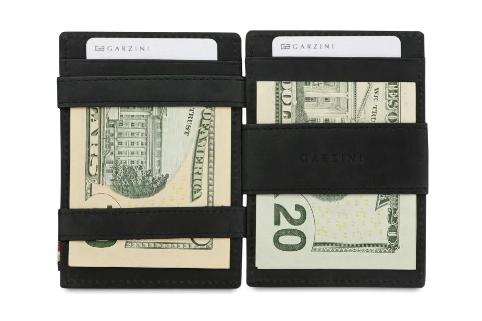 Garzini RFID Leather Magic Coin Wallet Brushed