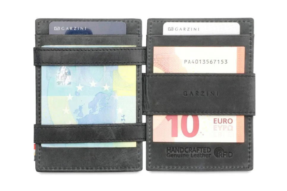 Garzini RFID Leather Magic Coin Wallet Brushed