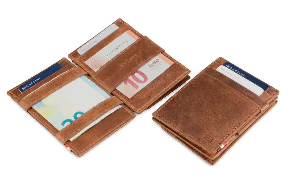 Garzini RFID Leather Magic Coin Wallet Brushed