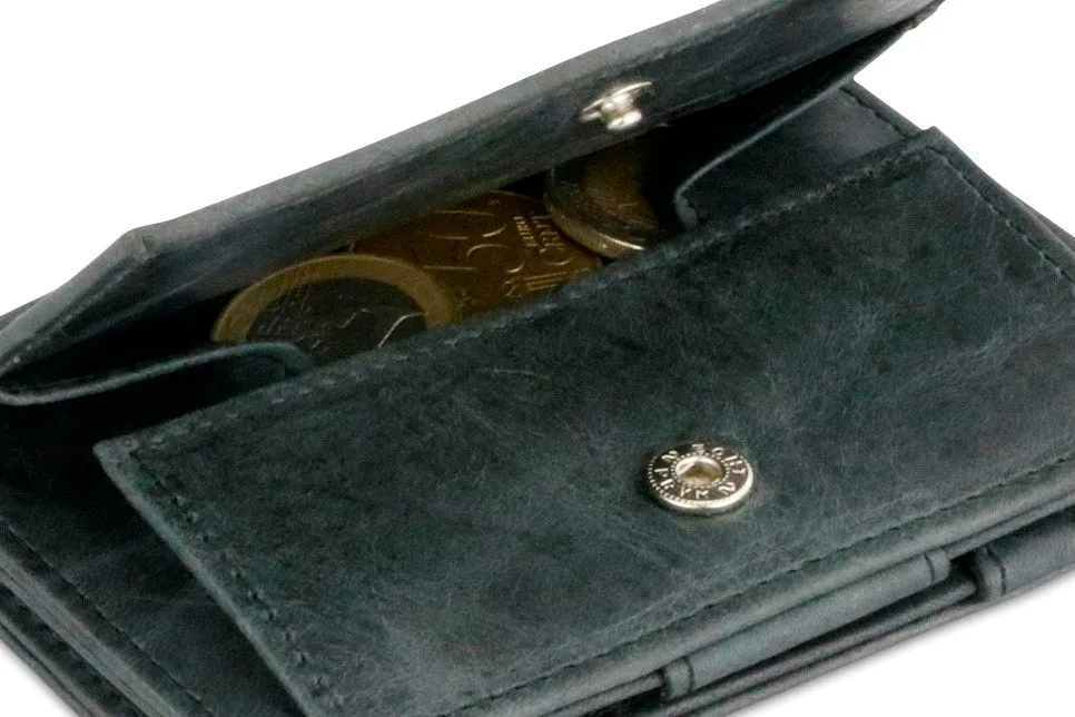 Garzini RFID Leather Magic Coin Wallet Brushed