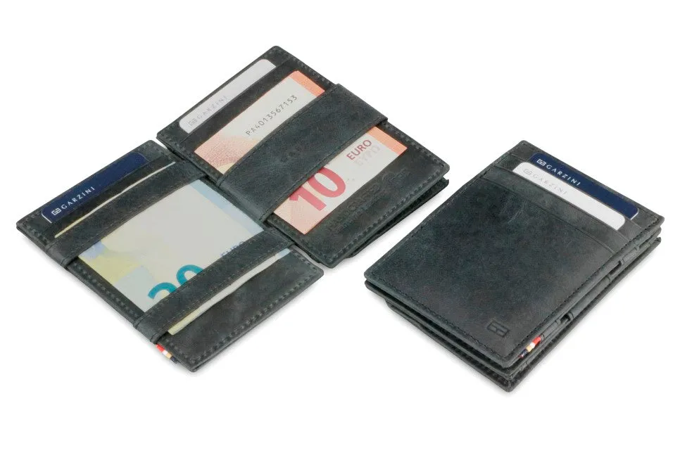 Garzini RFID Leather Magic Coin Wallet Brushed