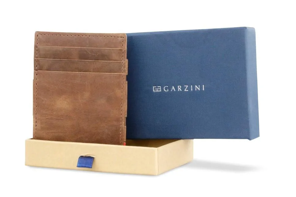 Garzini RFID Leather Magic Coin Wallet Brushed